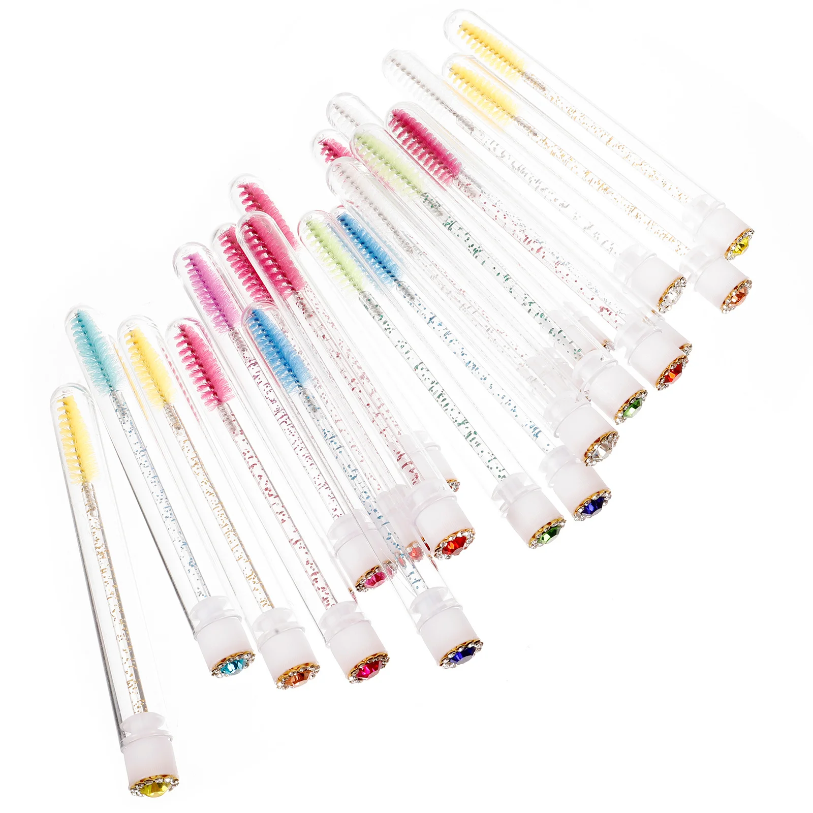 PENIKOKO 20 ensembles de Tubes de Mascara vides avec baguettes applicateur de cils et de sourcils outil de beauté convivial pour les voyages pour les femmes