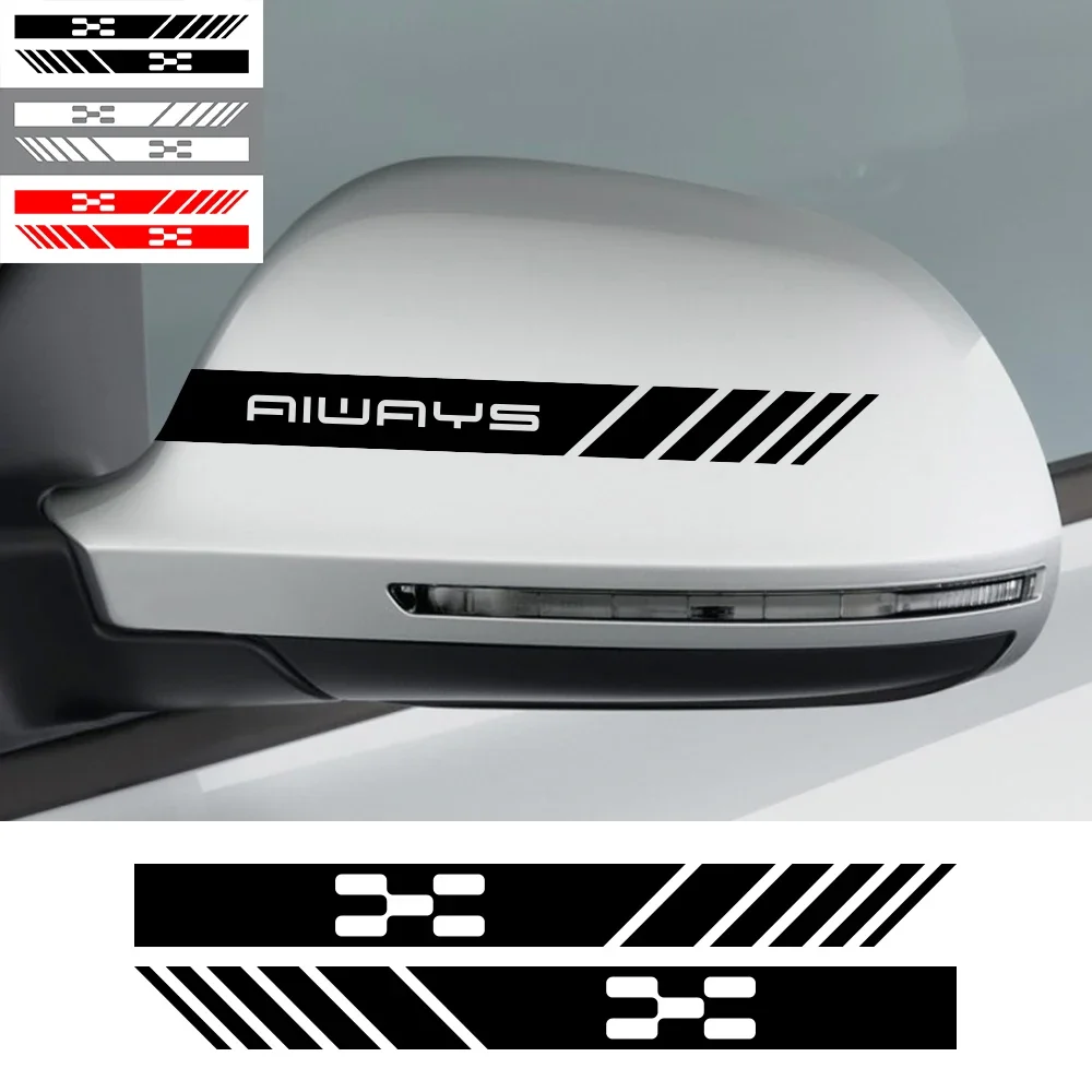 2Pcs Car Rearview Mirror Stickers For Aiways U5 PRO U6 U7 2020 2021 2022 2023 Auto Accessories Stripes Decor Decal Vinyl Cover