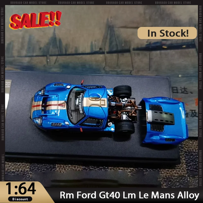 

Новинка в наличии Rm 1:64 Ford Gt40 Lm Le Mans Racing Car из сплава, миниатюрный литой под давлением Ford Open The Lid, украшения на заказ, игрушки, детский подарок