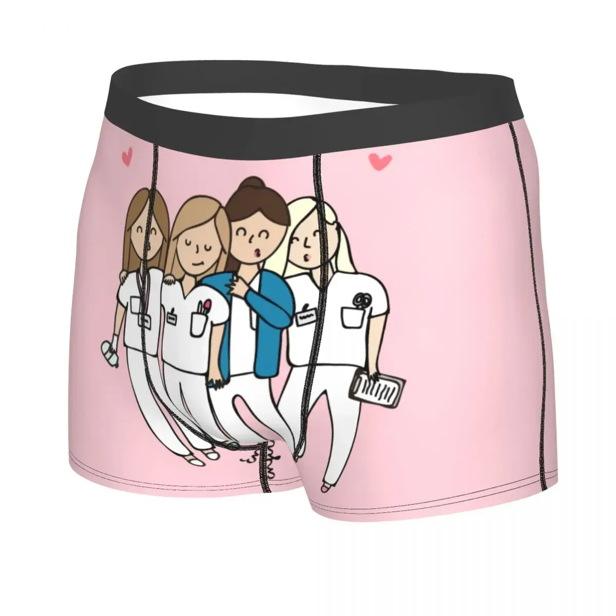 Cartoon Ladies Nurse Doctor Printed Underwear Men Print Custom Boxer Briefs Shorts Panties Soft Underpants