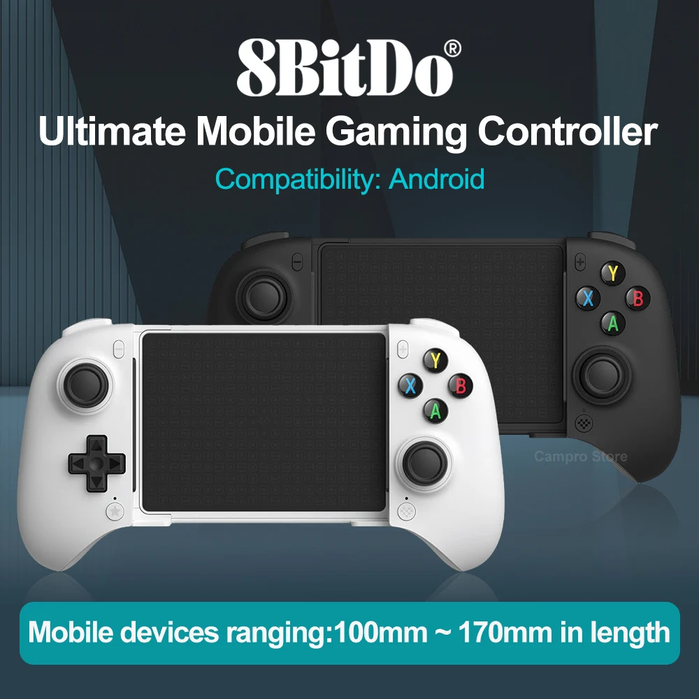 8BitDo Ultimate Mobile Gaming Controller Bluetooth Gamepad for Android with Refined Bumpers and Fit Most Mobile Device Sizes