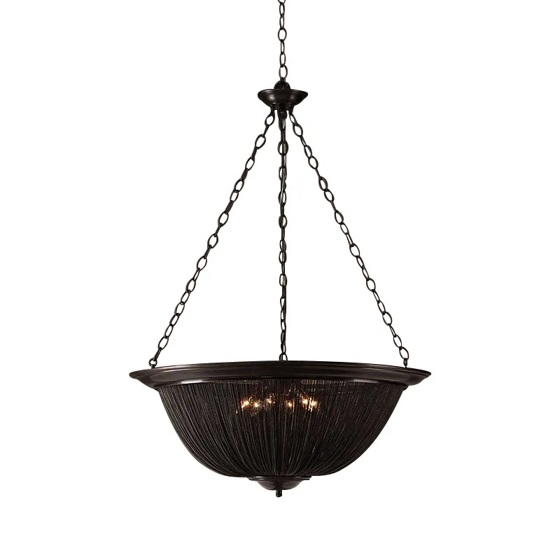 American retro industrial wind chandelier black personality creative bar club clothing store fringed aluminum chain chandelier