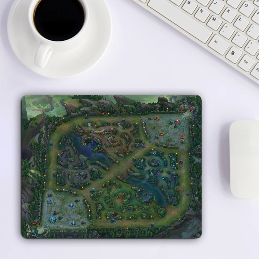 League of Legends Map Small Mouse Pad Computer Gaming Accessories Keyboard Mouse Mat Desk Pad PC Gamer Mousepad Laptop Mausepad