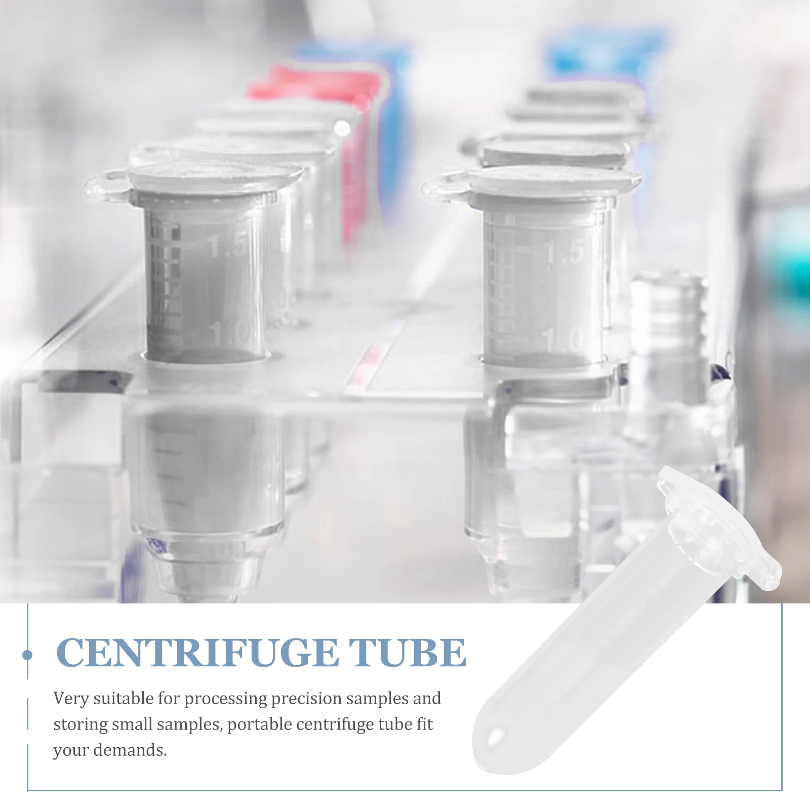 

500 Pcs Tube Liquid Storage Tubes Lab Miniature Research Test with Caps Pp Vials Small Leak-proof