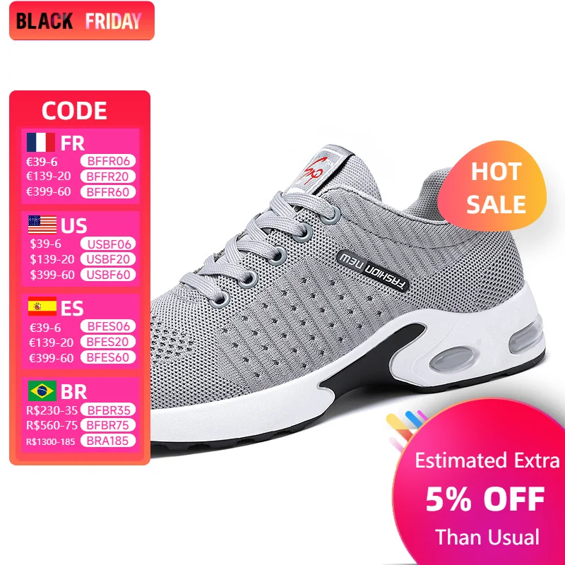 Running Shoes Breathable Shoes for Men Cushion Men Sneakers Lightweight Mesh  Anti-slip Wear-able Designer Tennis Men Shoes