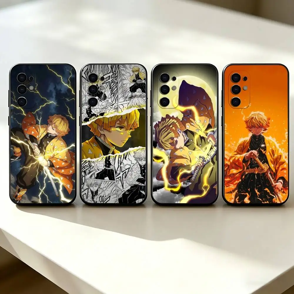 

Swordsman A-Agatsuma Z-Zenitsu Phone Case Black Silicone Soft For Samsung S25,S24,S21,S22,S23,S30,Ultra,S20,Plus,Fe,Lite