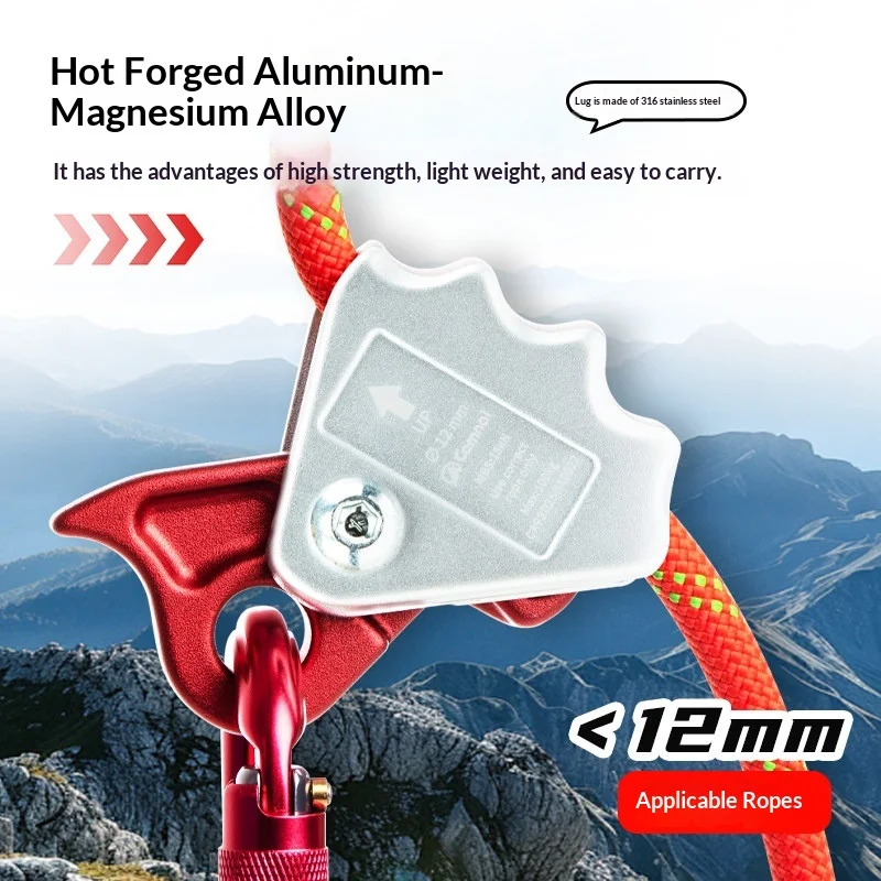 Camnal Outdoor High-altitude Work Rope Grab Fall Arrestor Anti-fall Self-locking Climbing Rock Climbing Protector Pulling Hook