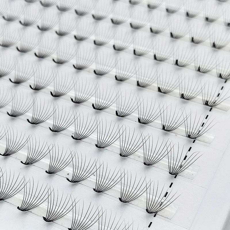 50PCS 9D Cluster Eyelash Extensions Tapered Tips Soft Lightweight Pre-Bonded Base Curled Lashes
