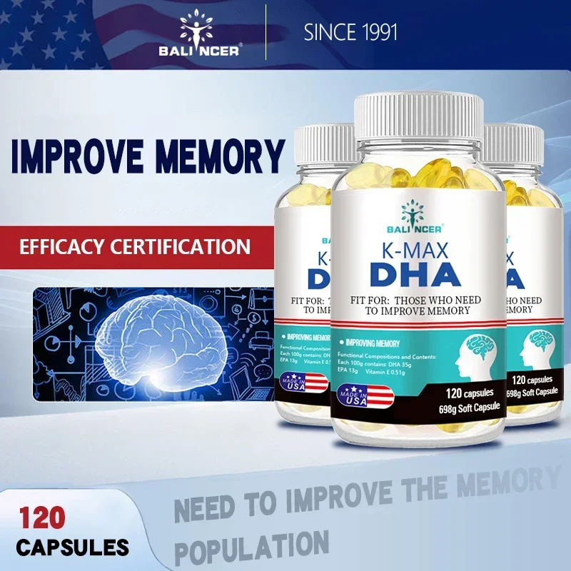 DHA Brain Supplement - DHA & EPA - Enhances Memory, Concentration and Cognition, Promotes Brain and Eye Health