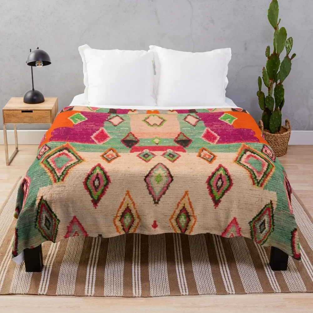 

Traditional Moroccan Berber Design Throw Blanket Bed linens Plush Blankets