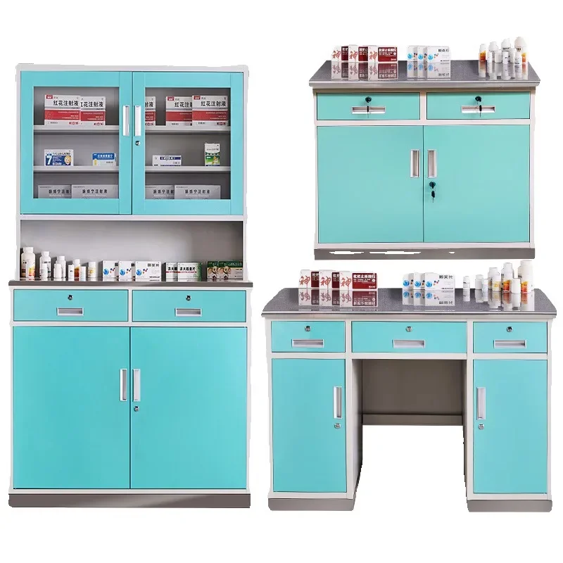 Steel Western medicine cabinet Pharmacy clinic dispensing workbench Stainless steel medical console Sterile disposal bench Drug