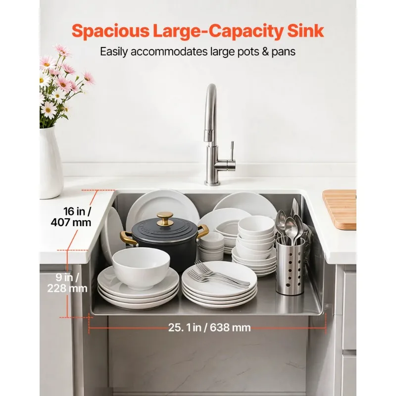 Embedded single sink kitchen sink stainless steel sink, double sink design
