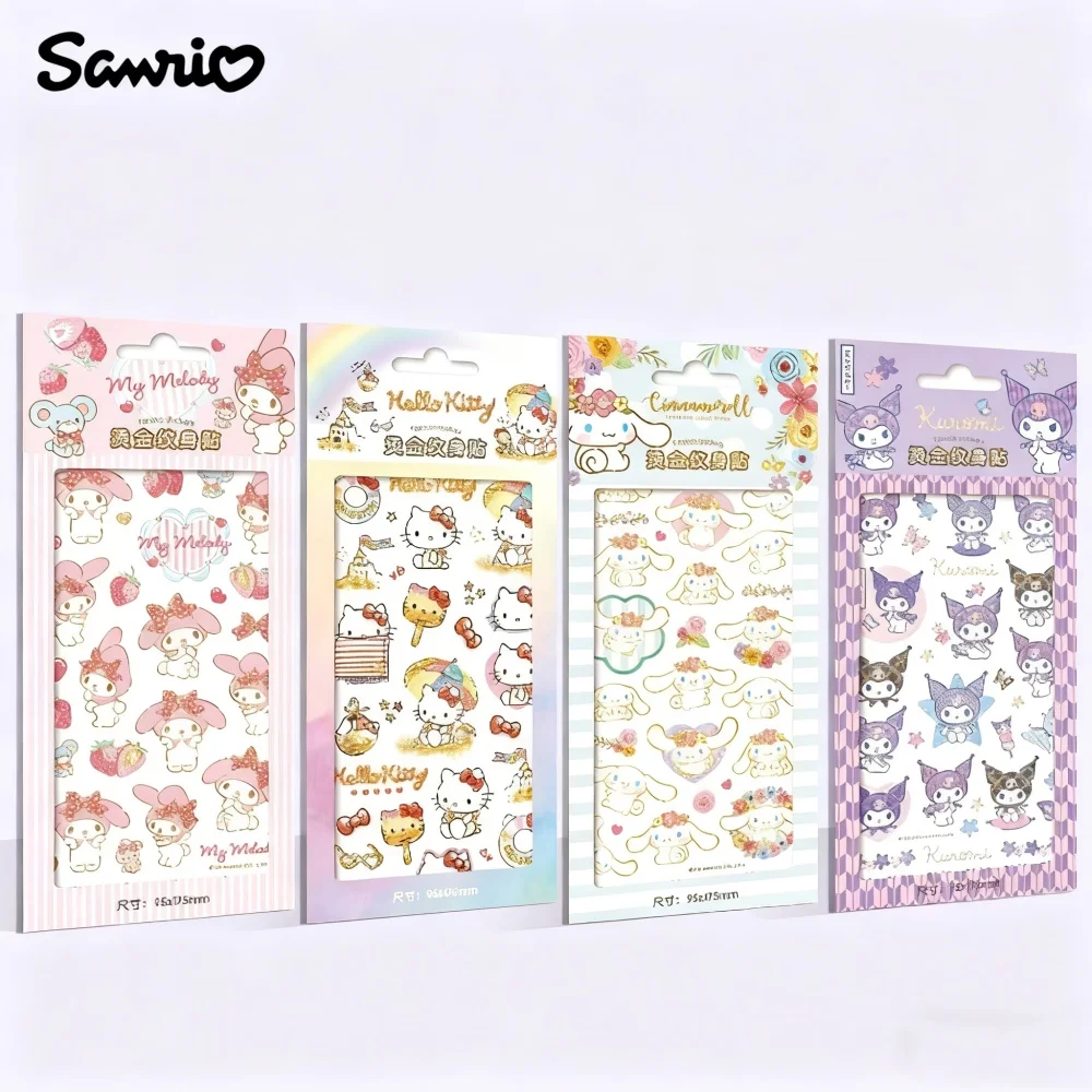 حقيقية سانريو الكرتون Diy بها بنفسك الوشم ملصقات لطيف مرحبا كيتي كورومي ميلودي الوجه والذراع خربش الشارات الغيتار الأمتعة ديكور ملصق #6