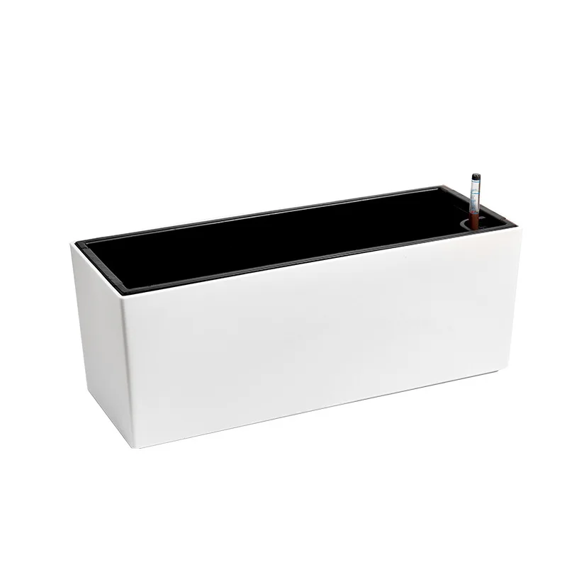 Rectangular Self Watering Jardineras Y Macetas Balcony Hanging Plastic Flower Pots Window Planter Box Railing Planter