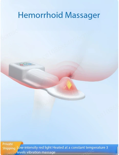 For Hemorrhoid Relief Vibrating Anal Massage Pain Swelling Reduction Proctology Care Massager With Red Light Therapy Heating Pad