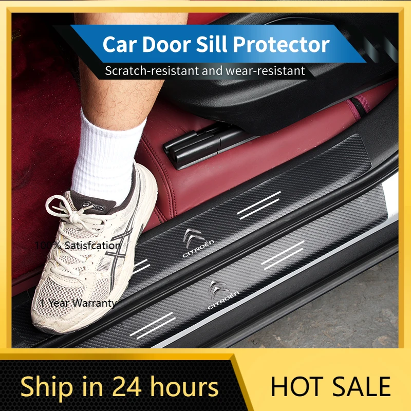 

Защитная наклейка на пороги автомобиля 2026 года, самоклеящаяся полоса для защиты порогов, наклейка для Citroen C4 C3 C5 C1 C2 Berlingo