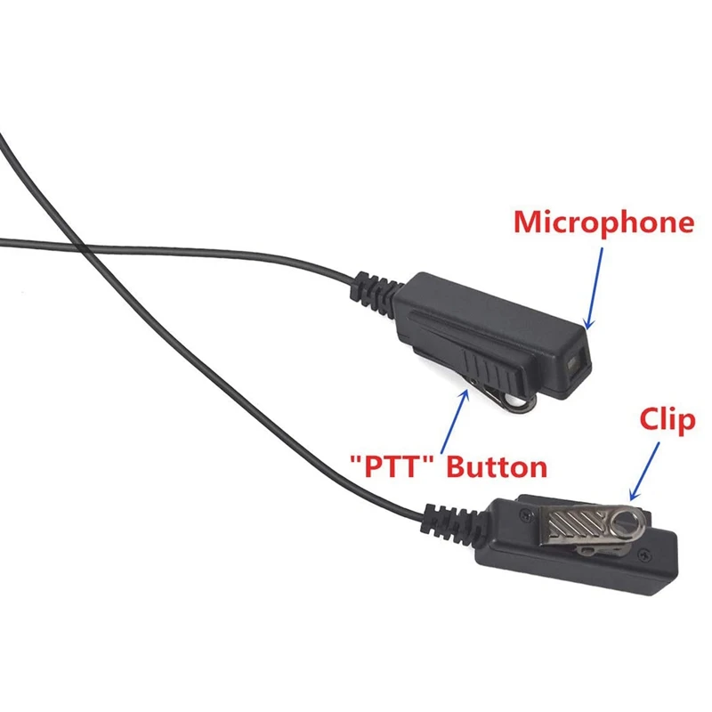 2X Covert Acoustic Tube Security Bodyguard Earpiece Headset PTT Mic Compatible For Motorola CP040 DP1400 GP68 GP88