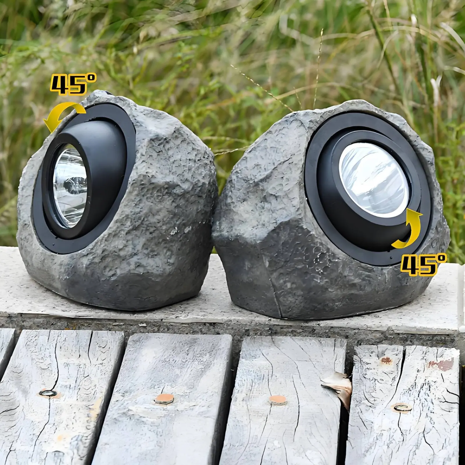 

2 Pieces Solar Rock Light Waterproof Solar Rock Lamp Stone Garden Lamp Wireless Outdoor Lighting Energy Saving for Patio
