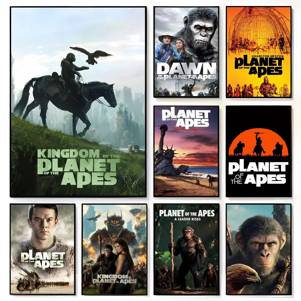 Klassisches Sci-Fi-Franchise-Poster „Planet der Affen“, Amerikanisches Film-Wandbild, Wanddekoration für Kinderzimmer, Druck