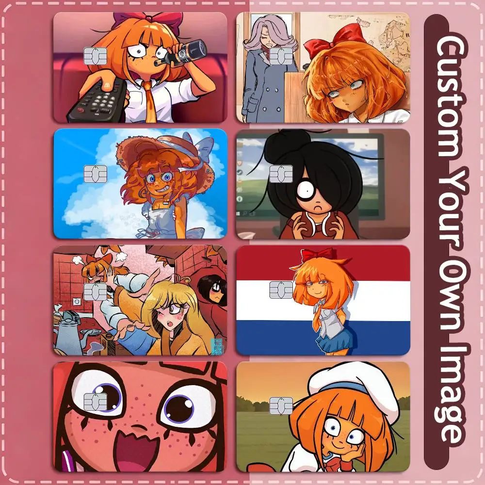 For Maya Mymy Coco O-Ongezellig  Credit Card HD Stickers Game Card Decal Small Chip Waterproof Sticker Gift