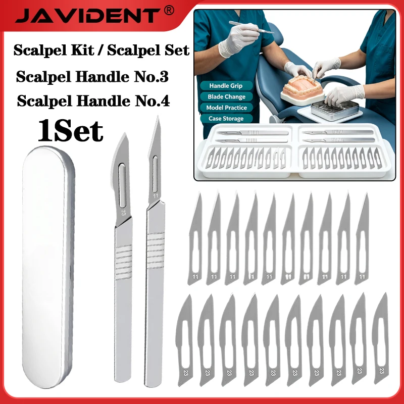 11# 23# Scalpel Blade Set Metal Handle Stationery Steel Precision Craft Knife Cutter Wood Carve Stencil Box Open DIY