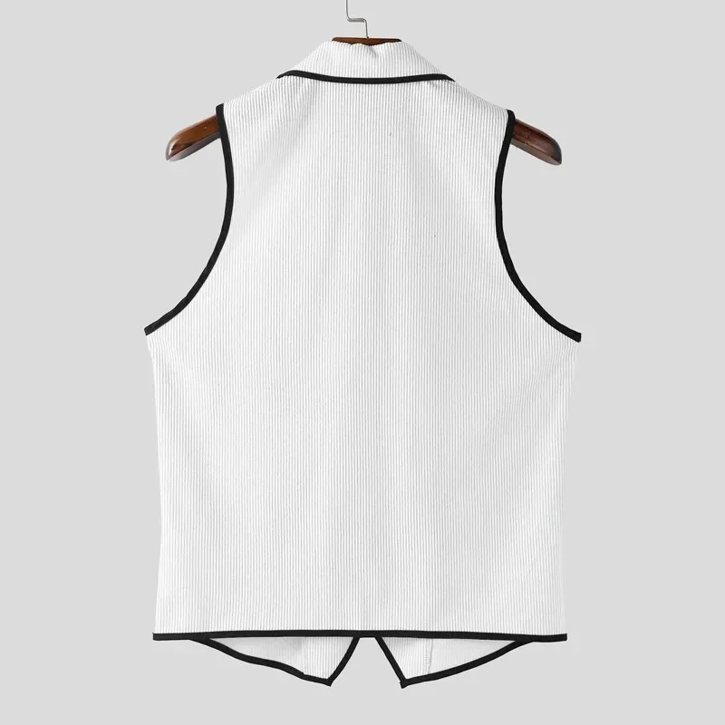 خمر التباين اللون مخطط سترة الرجال قميص 2026 ربيع الخريف أنيق المرقعة قميص بلايز رجالي عادية زرر سروال قصير قمصان