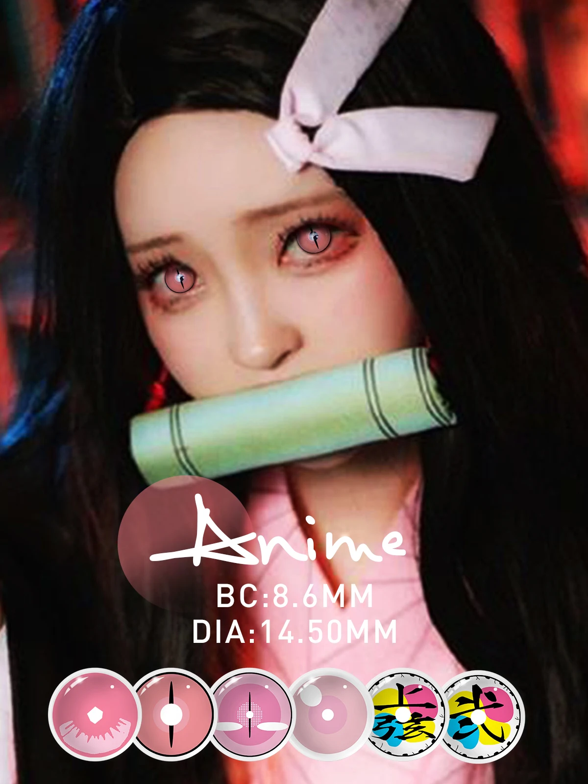 Lalens Gelbe Farbkontaktlinsen 14,5mm 1 Paar Halbjährlich Einweg Weiche Linsen Anime Cosplay Halloween Party Augen-Make-up