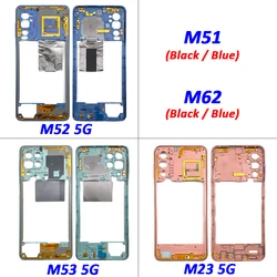 Neu für samsung m51 m62 f62 m23 m52 m53 5g m236b m536 mittlerer rahmen hintere lünette platte chassis halter gehäuse ersatzteile