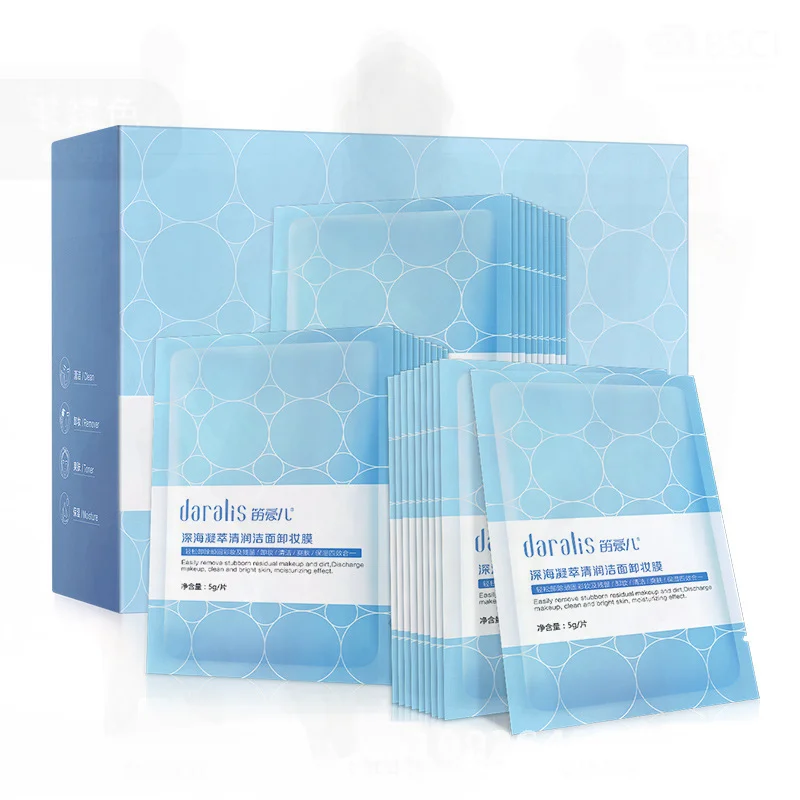 Flute Aier Disposable Facial Makeup Remover Wipes 100% Cotton Portable Cleanse Universal Skin Type 30 Piece Set