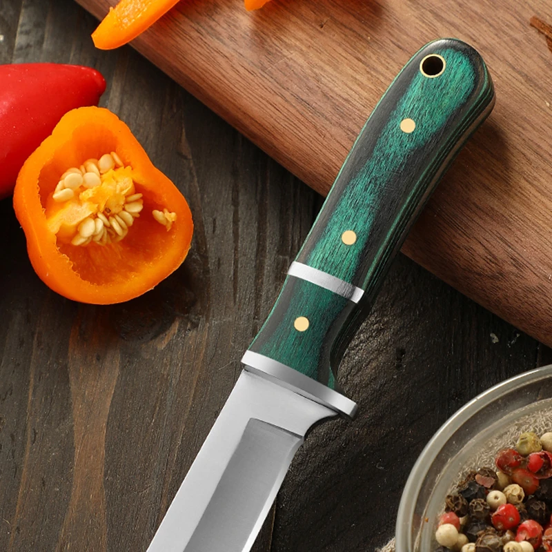 Small sharp fruit knife, high hardness multifunctional stainless steel portable dining knife, peeler knife, self-defense knife