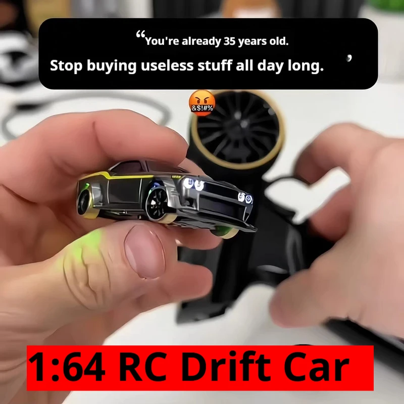 Generic 1:64 Mini RC Car 2.4Ghz High Speed Drift Vehicle 4WD Remote Control Racing Car With Light For Desktop Indoor Game 2026