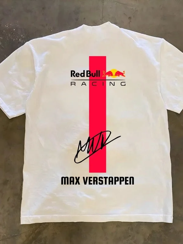 純綿260g-マックス・フェルスタッペン-f-半袖tシャツ-ユニセックス-ルーズフィット-通気性抜群-快適-ラウンドネック-プリントデザイン