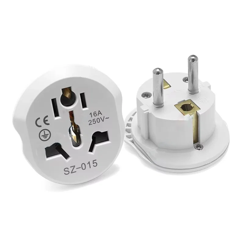Universal EU Travel Adapter Euro Converter AU Plug to EU Plug Power Socket KR to US Plug Travel Charger Adapter Converter AC250V
