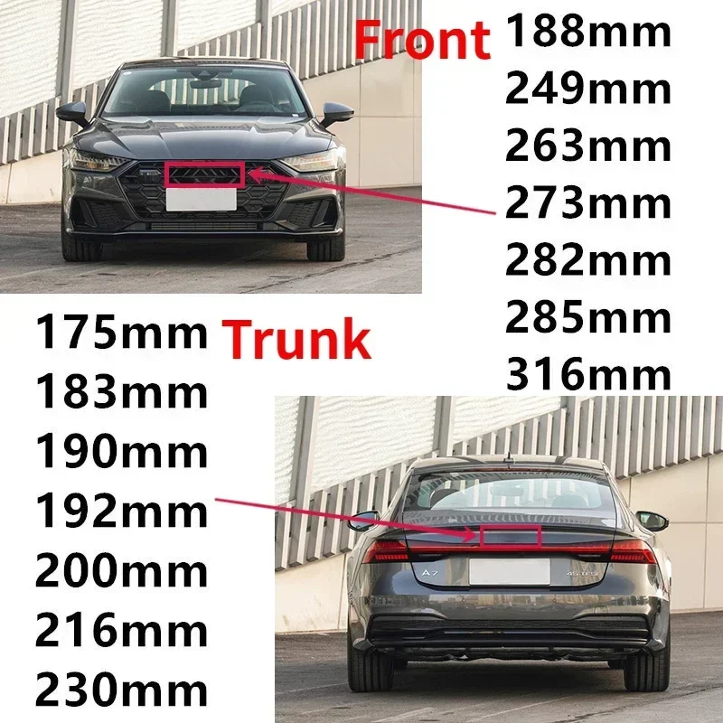 4 Ring ABS Silver Black Decal Car Hood Front Bonnet Grill Rear Trunk Emblem Logo Badge For A3 A4 A5 A6 A7 Q2 Q3 Q5 Q8 TT Sticker