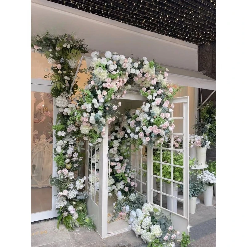 White Phone Booth  Handmade Iron Crafts Shopping Mall Decor White Telephone Booth