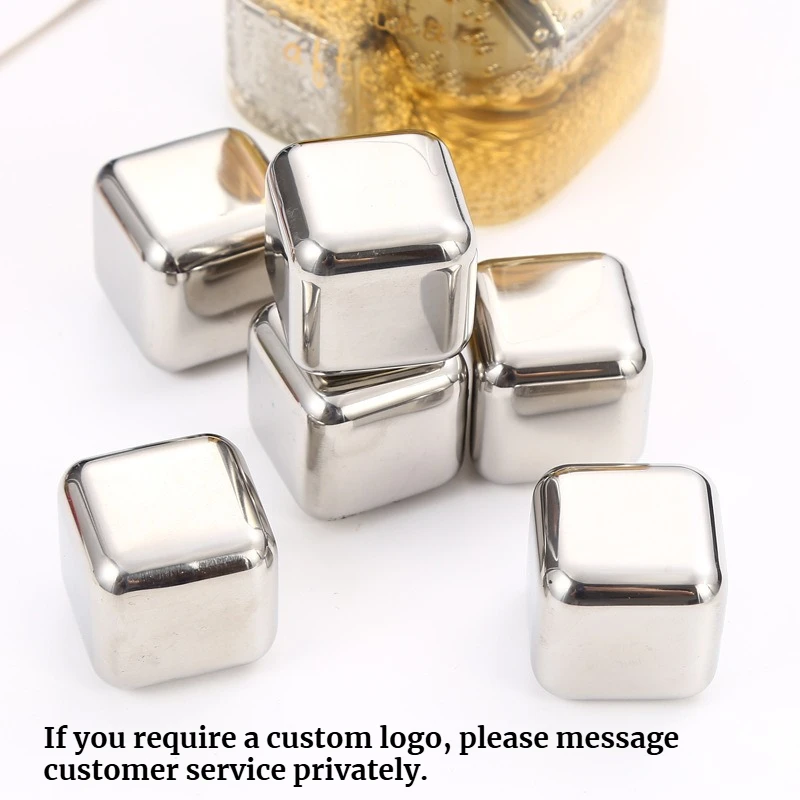Reusable Stainless Steel Ice Cubes, 304 Steel Chilling Stones  Food Grade Metal Pellets for Whiskey Wine Wine Beer Cooler Bar