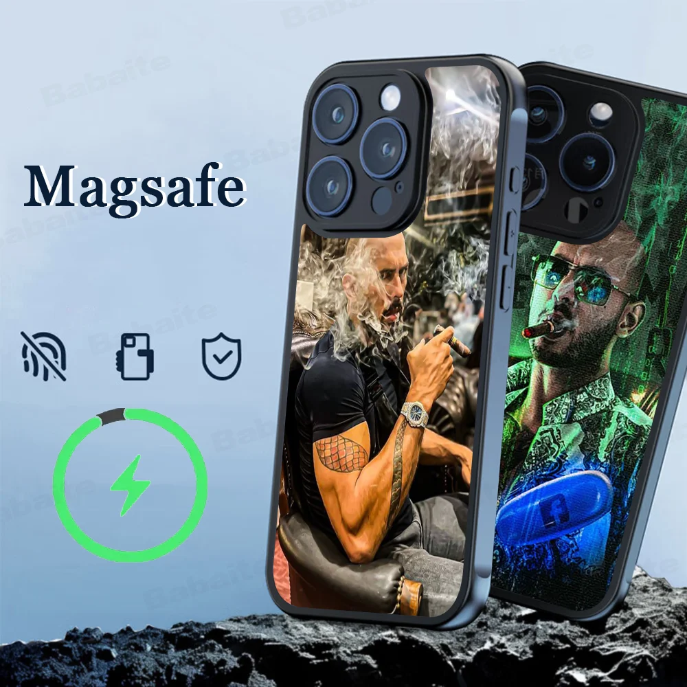 Andrew Tate Phone Case Magnetic Case For IPhone 16 14 13 12 11 15 Pro Max Plus For Magsafe Wireless Charge Cover