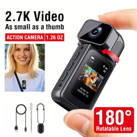 2.7K 1080P HD WiFi Action Camera Motorcycle Bicycle Sports DV Mini Body Camera Portable Outdoor Thumb Camcorder Video Recorder
