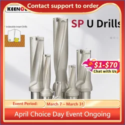 Serie SP C20 C25 C32 C40 brocas de inserción brocas de Metal 13mm-50mm de profundidad Indexable U maquinaria de taladro tornos CNC agua