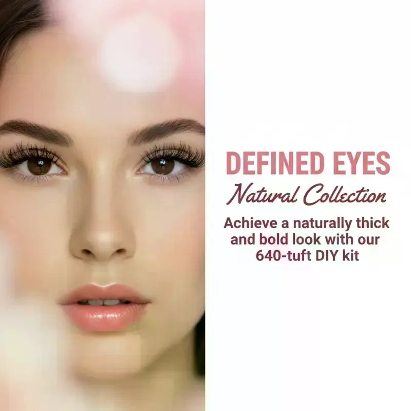 DIY Lash Extension Kit 640 Pcs Mixed Length Cluster Lashes For Natural Voluminous Look  for Beginners and Salon Artists