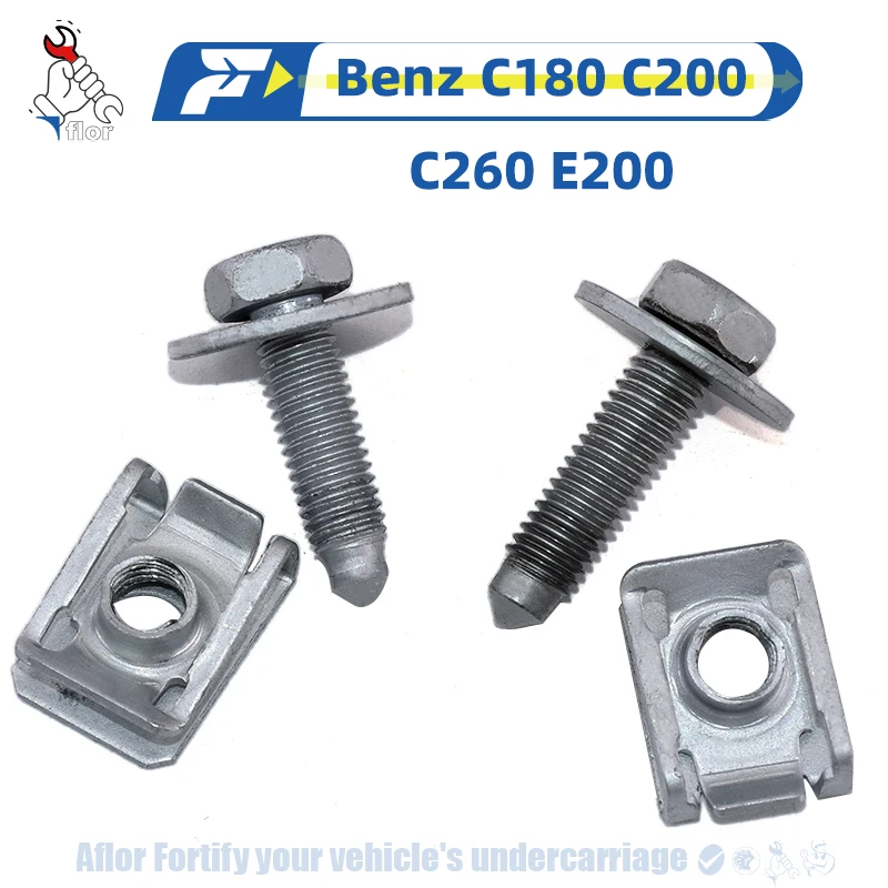 

5pcs Buckles For Benz C180 C200 C260 E200 Engine Lower Guard Plate Screw And Base Bolt Buckle