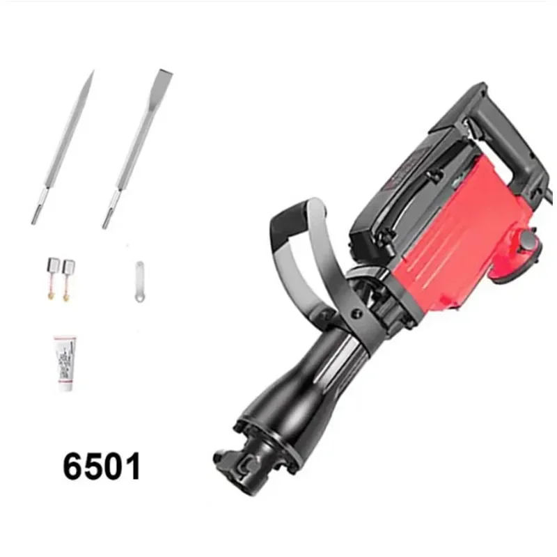 GT680 Concrete Breaker Jack Hammer Heavy Duty Electric Demolition Hammer Electric Pick Drill Breaker for Road Concrete Demolitio