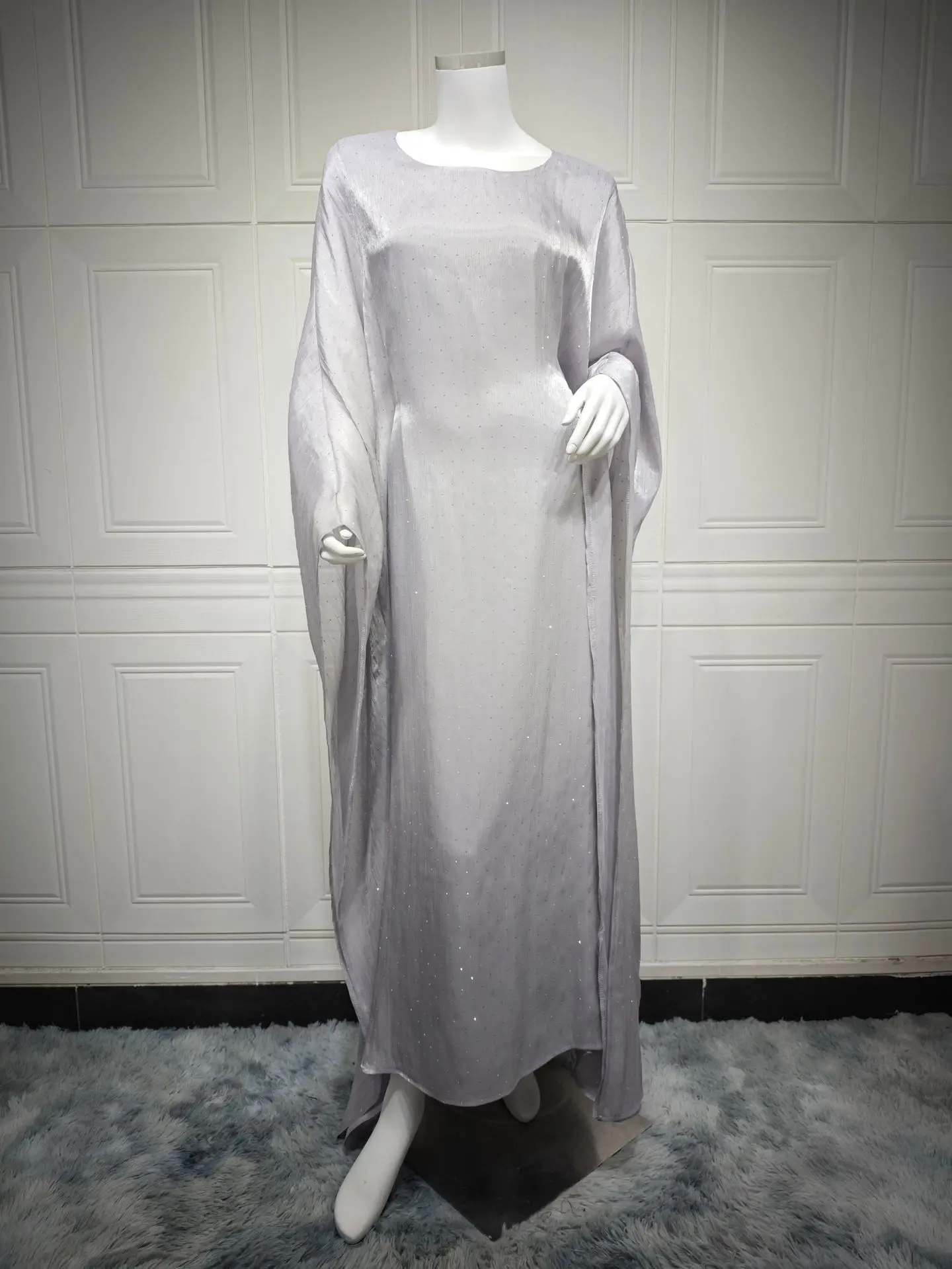 Abito da festa Dubai modesto Medio Oriente Elegante pullover Abito Abaya alla moda Abiti da sera a maniche lunghe Immagine reale 2025