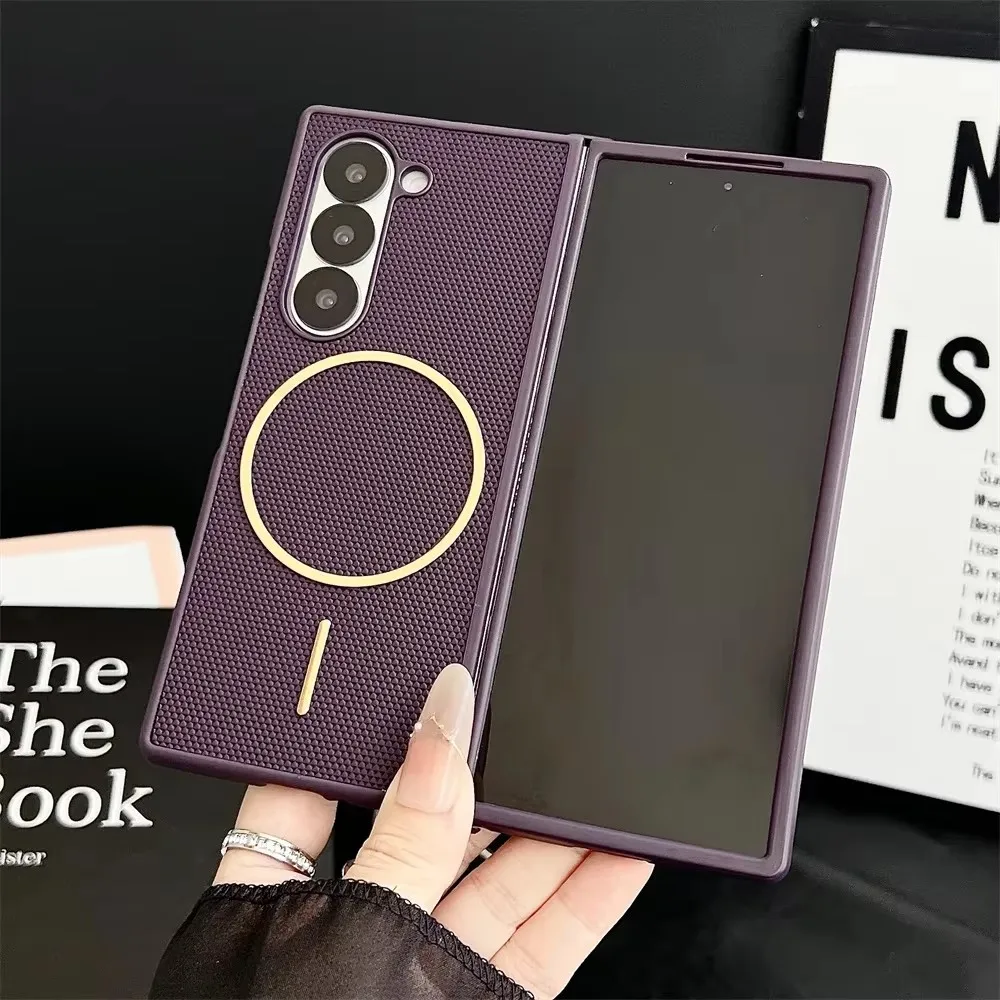 Magsafe Case For Samsung Galaxy Z Fold 7 6 5 4 3 Magnetic Wireless Charging Folding Shockproof Protection Hard Cover Accessories