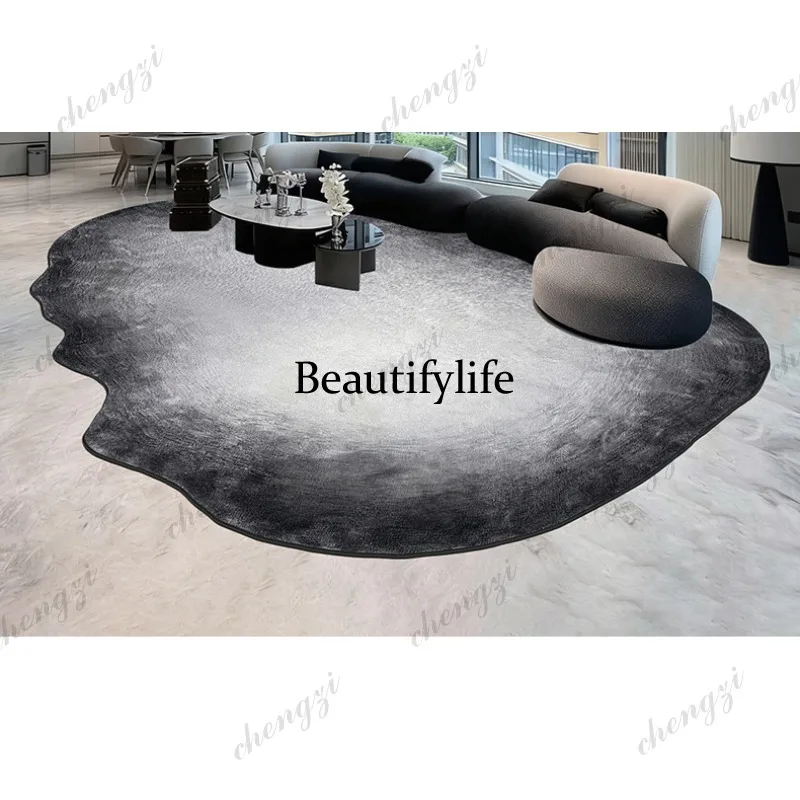 New Italian style large flat floor high-end black and gray bedroom carpet living room