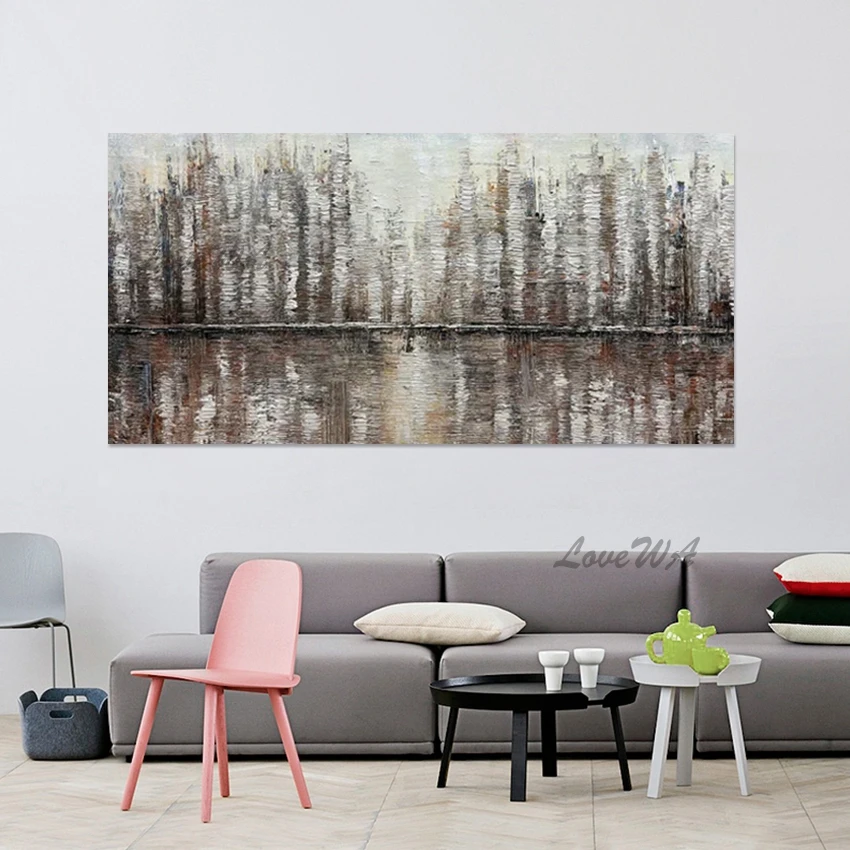 لوحة فنية مرسومة يدويًا، لوحة أكريليك قماشية حديثة، تصميم جديد صورة جدارية تجريدية للفندق، ديكور منزلي مستورد، بدون إطار