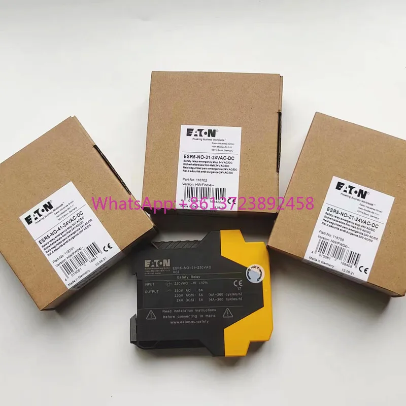 

Original EATON safety relay ESR5-NO-31-24VAC-DC ESR5-NO-41-24VAC-DC ESR5-NO-21 ESR5-NO-31-230V ESR5-NZ-21-24VAC-DC ESR5-NV3-30