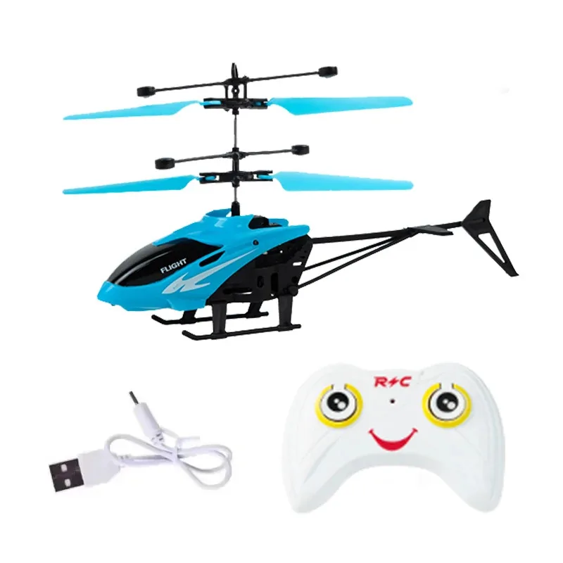 Helicóptero de Controle Remoto com Carregador, Drone de Indução Bidirecional, Suspensão Interna, Drones Anti-Choque, Brinquedos para Crianças, Presente