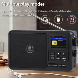 Portable Network Radio DAB+/FM Radios Wireless Bluetooth Speaker with LCD Screen Support Alarm Clock Sleep Timer Rich