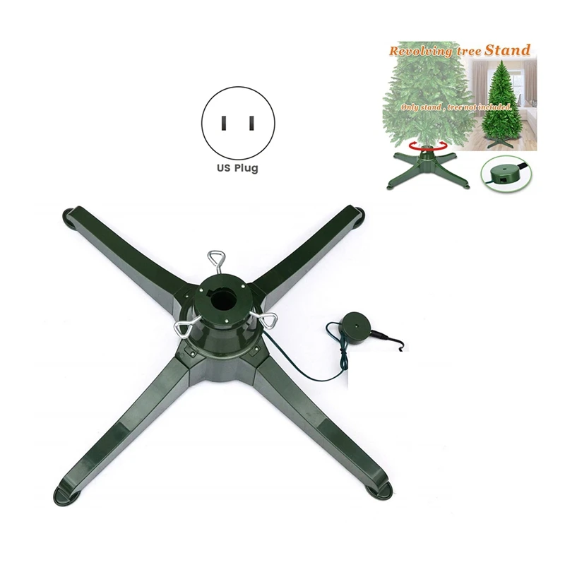 Вращающаяся подставка для елки, вращающаяся подставка для елки для искусственных рождественских елок, подставка для елки на Рождество, вилка стандарта США